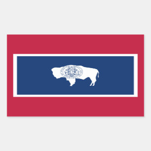 Adesivo Retangular Wyomingite Flag, Bandeira do Wyoming