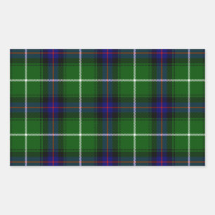 Adesivo Retangular Xadrez azul verde MacDonald tartan