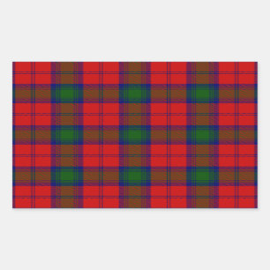 Adesivo Retangular Xadrez verde-vermelha Lindsay tartan