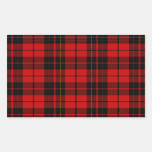 Adesivo Retangular Xadrez vermelha do Brodie tartan