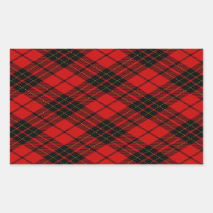 Adesivo Retangular Xadrez vermelha do Brodie tartan