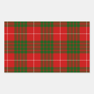 Adesivo Retangular Xadrez vermelha tartan tartan