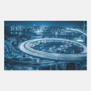 Adesivo Retangular Xangai Overpass 3 autocolantes