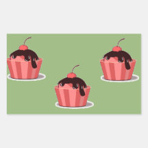 Xícaras cor-de-rosa com sorvete verde