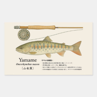Adesivo Retangular Yamame (Oncorhynchus masou) – Fish Illust