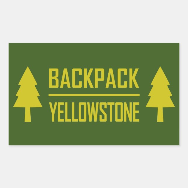 Adesivo Retangular Yellowstone da Mochila (Frente)