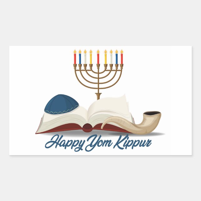 Adesivo Retangular Yom Kippur (Frente)