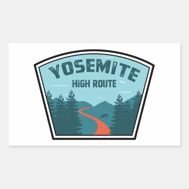 Adesivo Retangular Yosemite High Route (Frente)