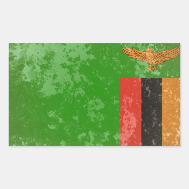 Adesivo Retangular Zâmbia (Frente)