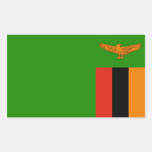Adesivo Retangular Zâmbia/bandeira zambiana
