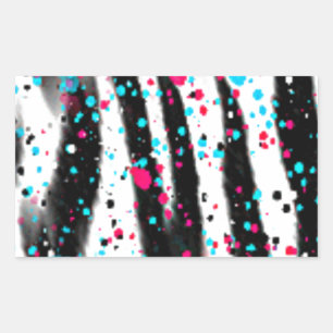 Adesivo Retangular Zebra