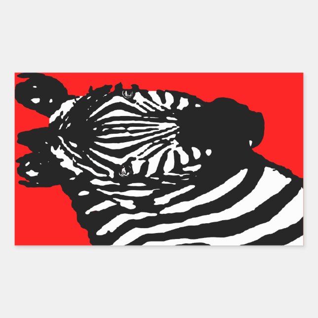 Adesivo Retangular zebra. color customizable. (Frente)