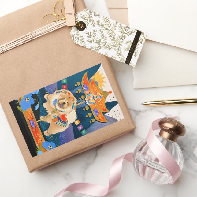 Adesivo Retangular ZEN CARNIVAL Chow RECTANGLE Sticker (Presentear)