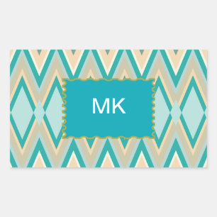 Adesivo Retangular ziguezague-telefones diagonais