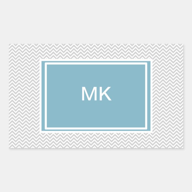 Adesivo Retangular ZigZag de Cinzas simples (Frente)