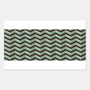 Adesivo Retangular ZigZag preto-e-Dourado