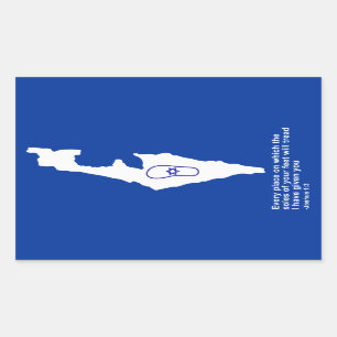 Adesivo Retangular Zo Artzeinu - Joshua 1:3