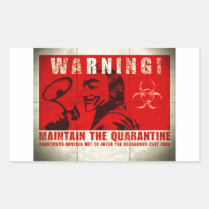 Adesivo Retangular Zombi, sinal