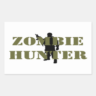 ADESIVO RETANGULAR ZOMBIE HUNTER
