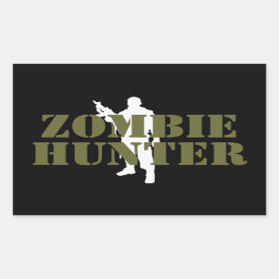 ADESIVO RETANGULAR ZOMBIE-ZOMBIE HUNTER