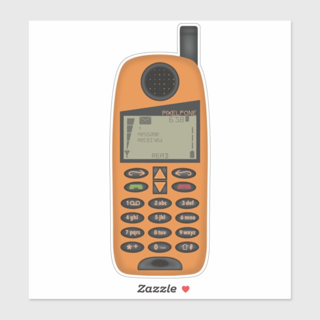 Adesivo Retorno 90s - PixelFone Cell Phone Sticker (Folha)