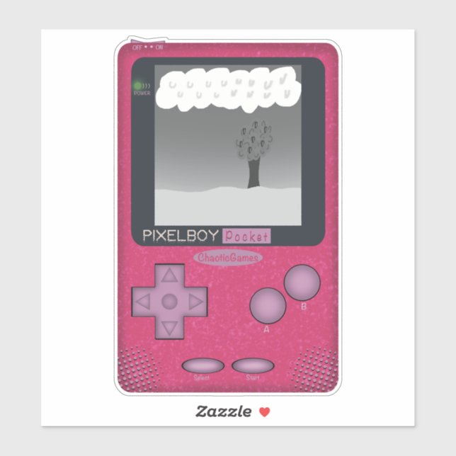 Adesivo Retorno dos 90 - Console de jogo PixelBoyPocket (Folha)