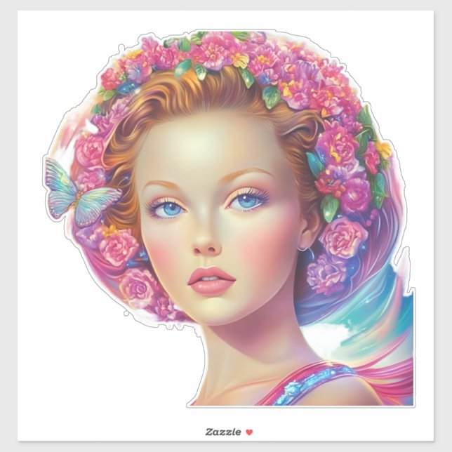 Adesivo Retrato da Coroa Eoral (Folha)