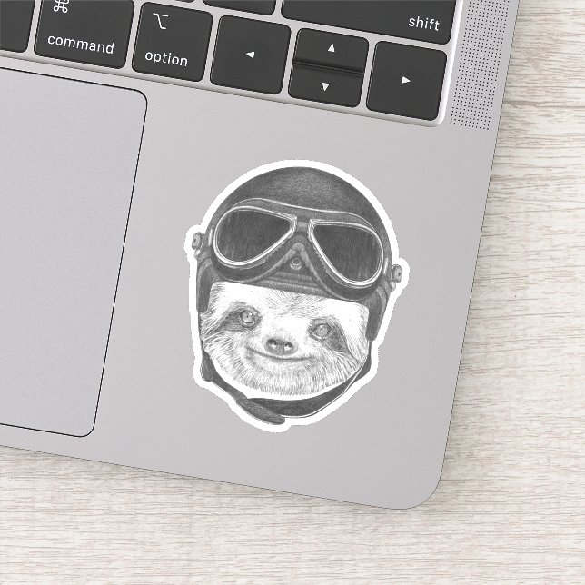 Adesivo Retrato Da Lama | Capacete Vintage (Detalhe)