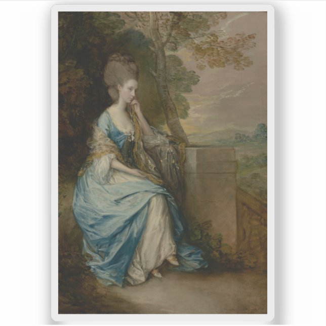 Adesivo Retrato de Anne, Condessa de Chesterfield (Frente)