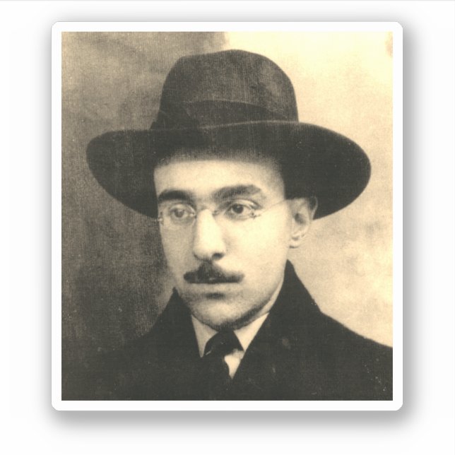 Adesivo Retrato de Fernando Pessoa (Frente)
