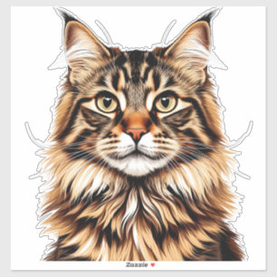 Adesivo Retrato de gato American Bobtail em close-up