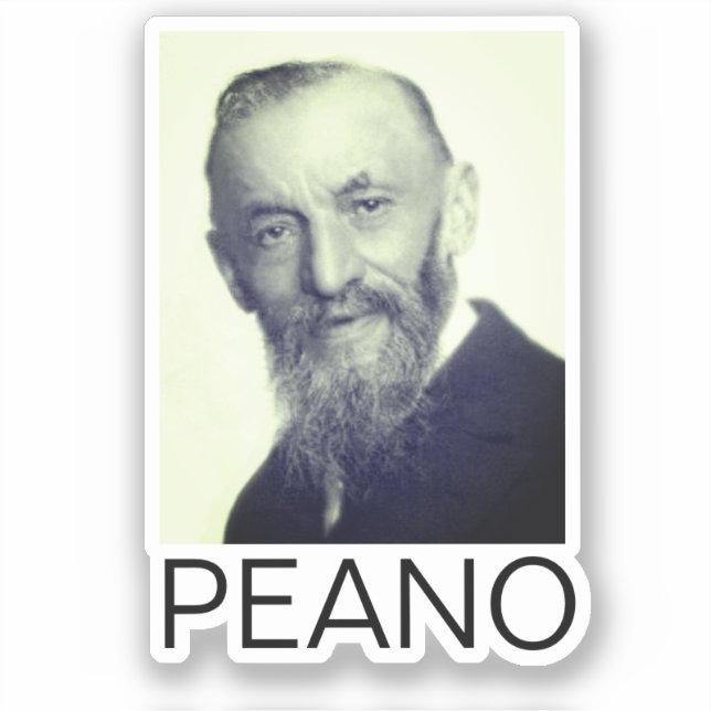Adesivo Retrato de Giuseppe Peano (Frente)