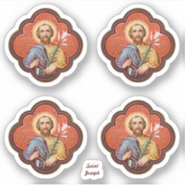 Adesivo Retrato de Joseph Rua em um Octofoil (TF 02) - 4Up