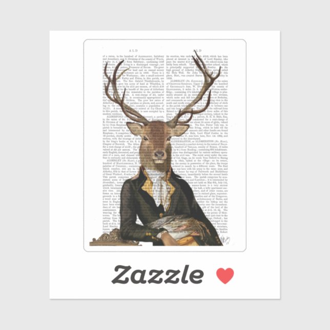 Adesivo Retrato de veado (Folha)