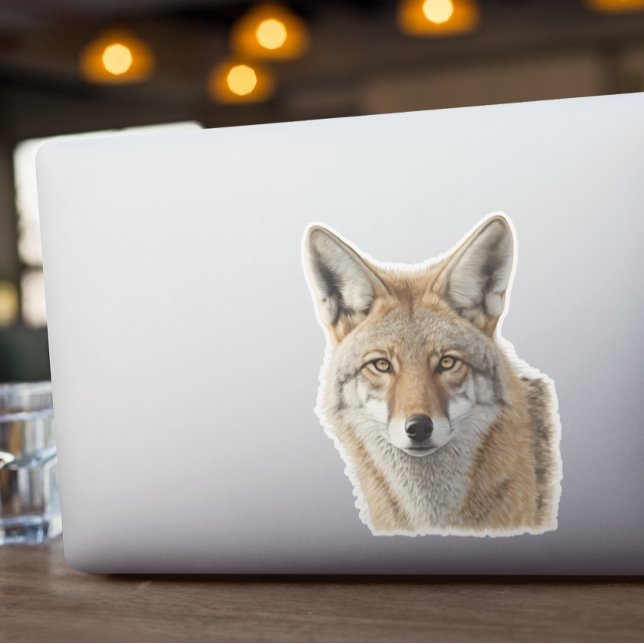 Adesivo Retrato do Coyote Head Animal (Criador carregado)