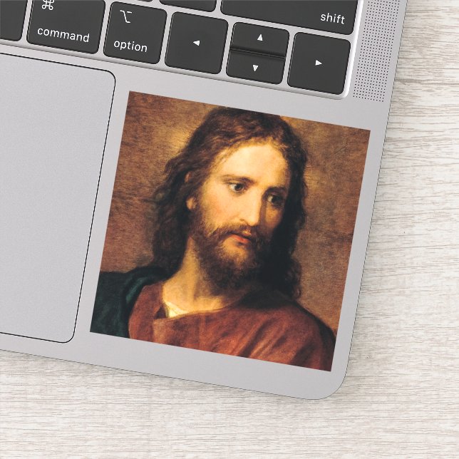 Adesivo Retrato do Cristo por Heinrich Hofmann (Detalhe)