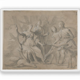 Adesivo Retrato do Rei e Rainha das Crianças da Boêmia