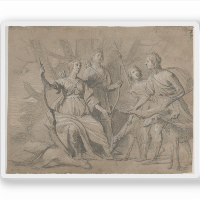 Adesivo Retrato do Rei e Rainha das Crianças da Boêmia (Frente)