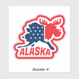 Adesivo Retro Alaska State