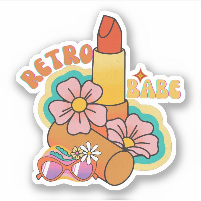 Adesivo retro álbuns Estética e Tendência (Frente)