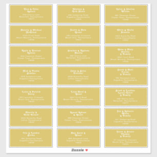 Adesivo Retro Beach   Vinheta de Endereços de Convidado pa