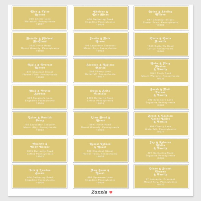 Adesivo Retro Beach | Vinheta de Endereços de Convidado pa (Folha)