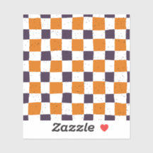 Retro bonito gingham Laranja Roxo
