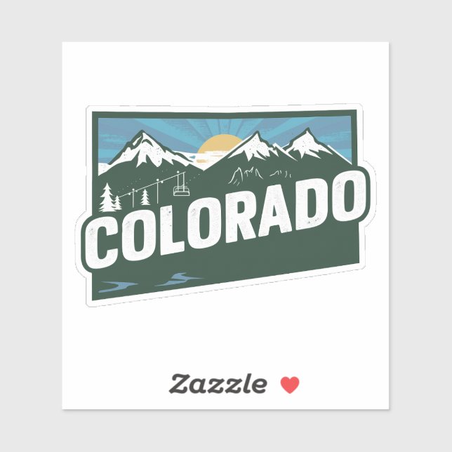 Adesivo Retro Colorado Sticker (Folha)