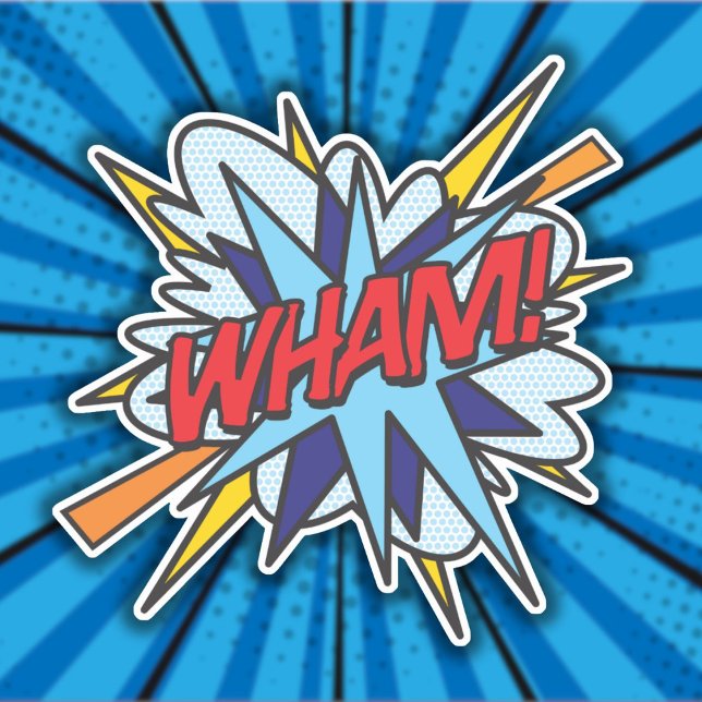 Adesivo Retrô de Pop de Livro Retrópico de Divertimento WH (WHAM Fun Retro Comic Book Pop Art Sticker)