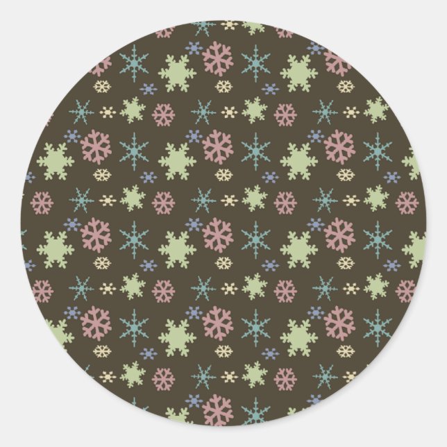 Adesivo Retro em Flocos de Neve (Frente)