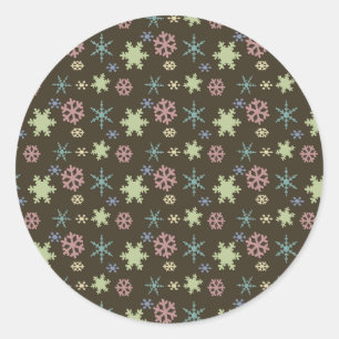 Adesivo Retro em Flocos de Neve