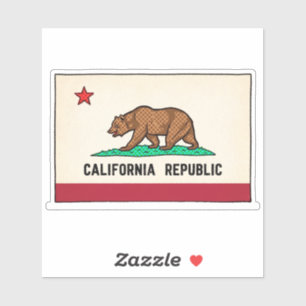 Adesivo Retro Golden State Urso República Califórnia