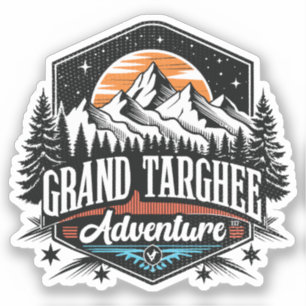 Adesivo Retro Grand Targhee Ski