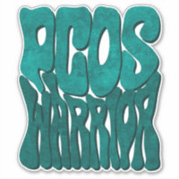 Retro Groovy PCOS WARRIOR Sensibilização da Fita T